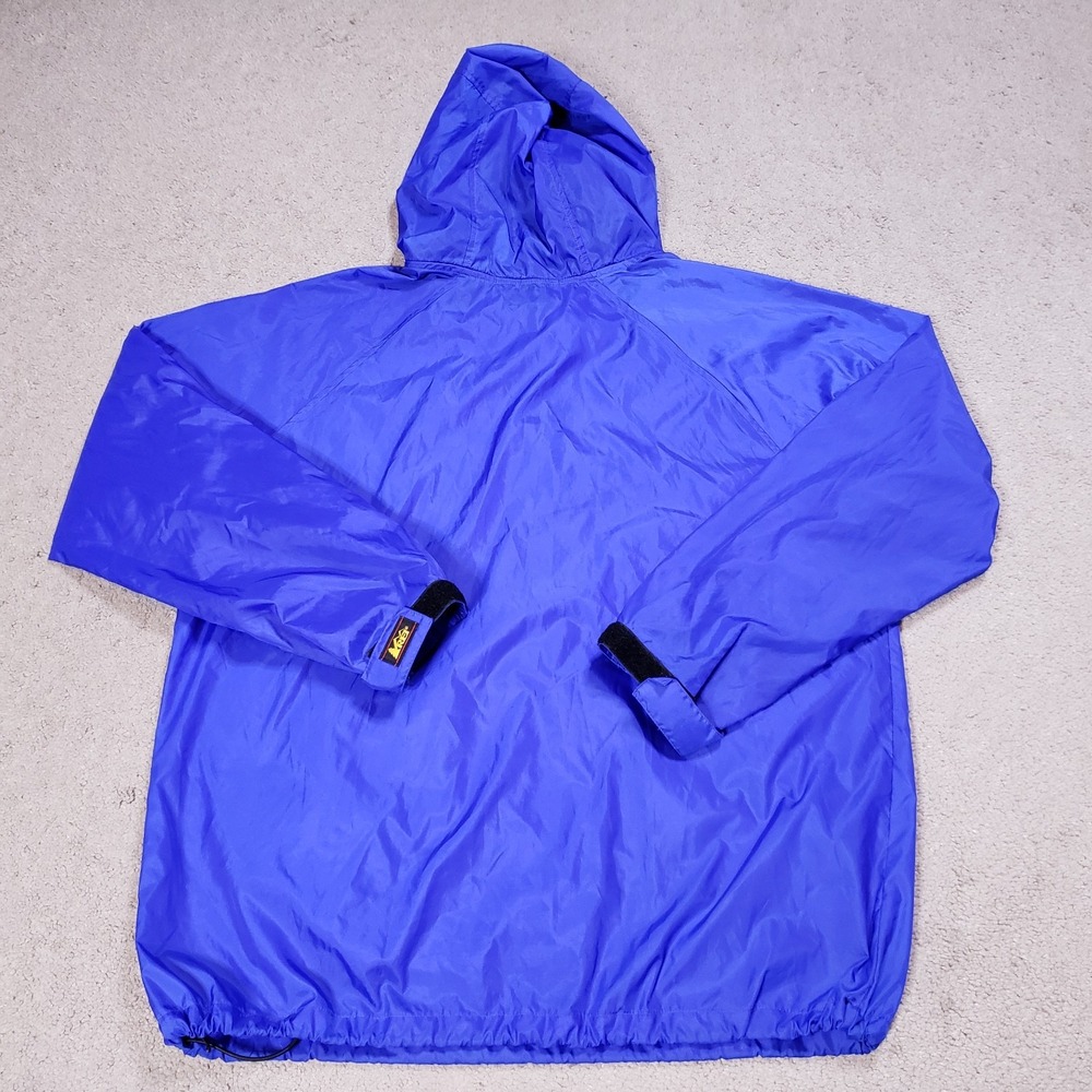Vintage Rei Anorak Jacket Mens M Blue Lightweight 1/2 Zip Pullover Pockets - Picture 3 of 12